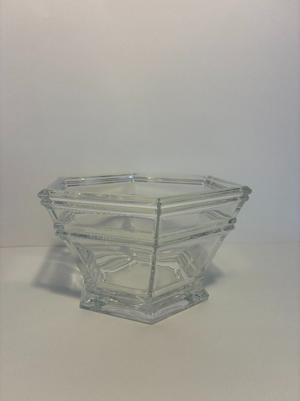 Tiffany & Co. Windham Lead Crystal Bowl 6 Sided EUC